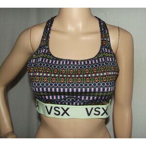Victoria's Secret VSX Sports Bra Womens XL The Player black green geo print